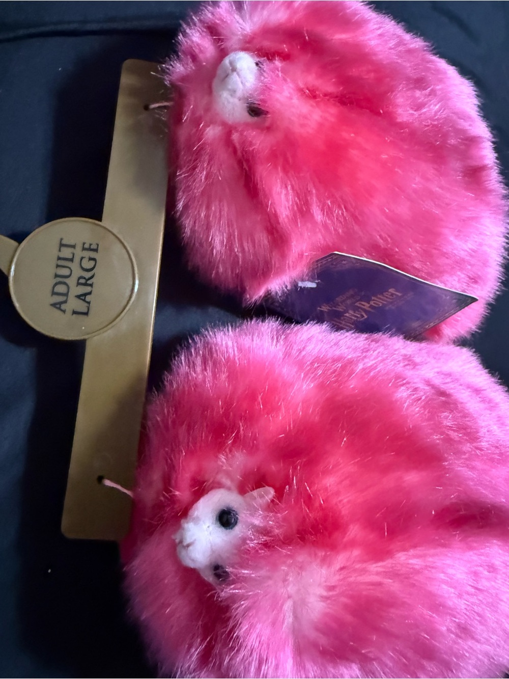 Pink Fluffy Women's Slippers with Novelty Pom-Pom Detail